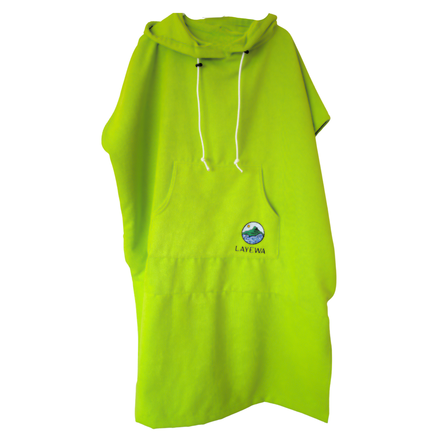 Hooded Changing Towel Poncho - Lime Green - LAYEWA