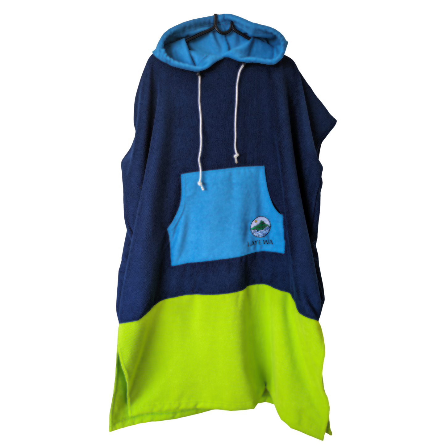 Hooded Changing Towel Poncho - Ocean Color Block - LAYEWA